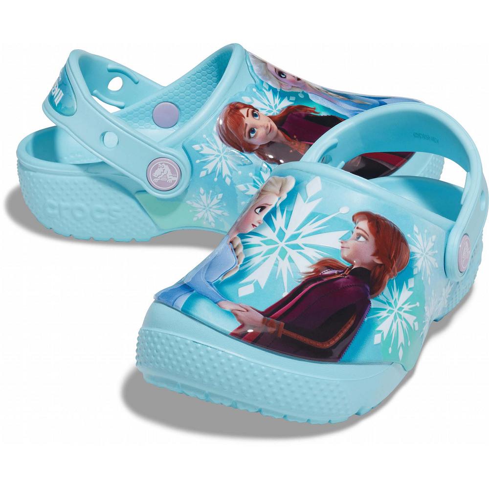 Sabots Crocs Fun Lab Disney Frozen II Garcon Turquoise | France 1427VRWD